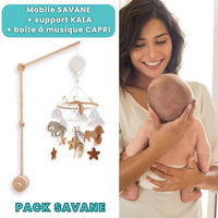 MOBILE MUSIQUE BÉBÉ COMPLET - WOODY